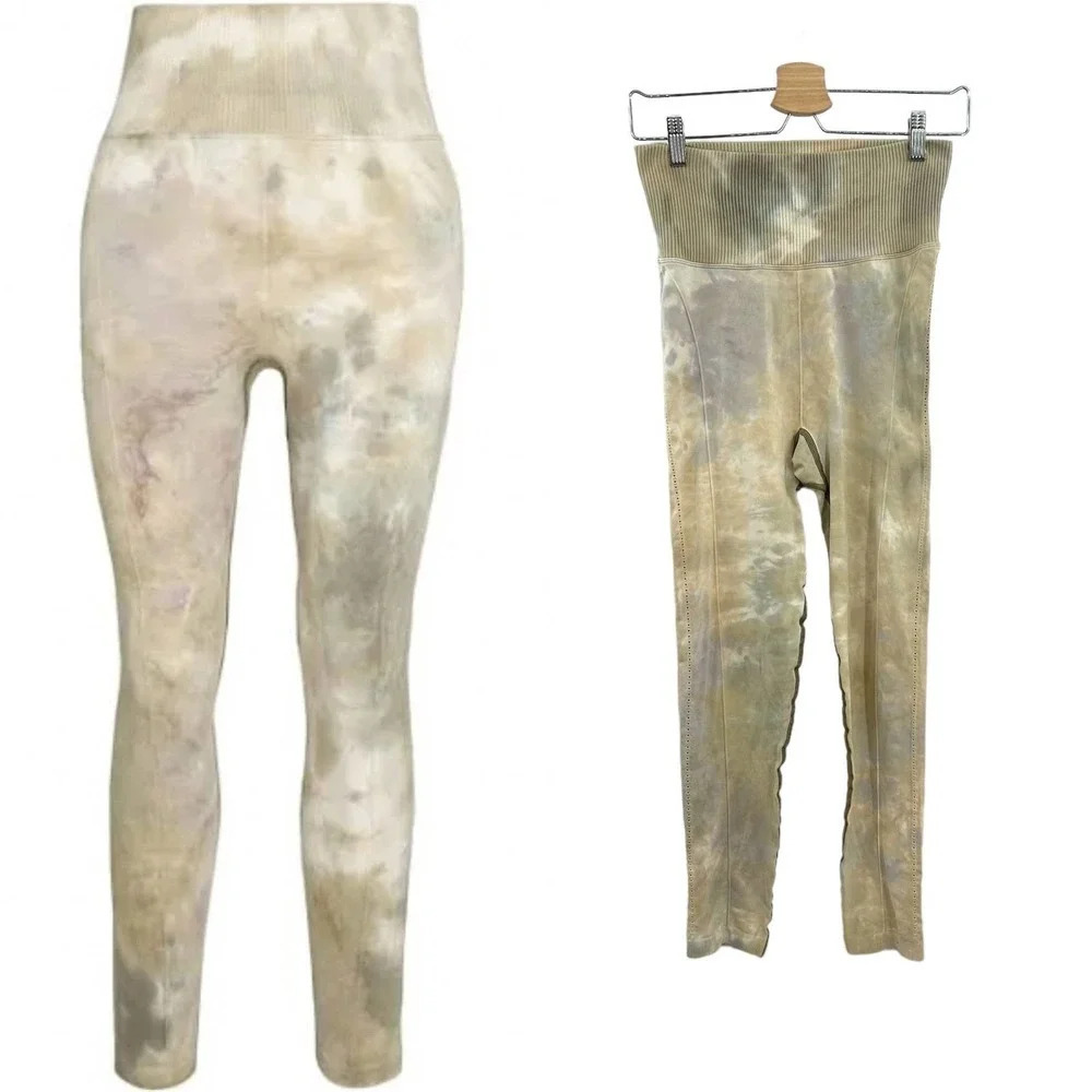 Free People Movement Prisma Tie Dye Perforated Leggings Size Small